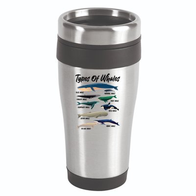 Types Of Whales 16oz Travel Tumbler