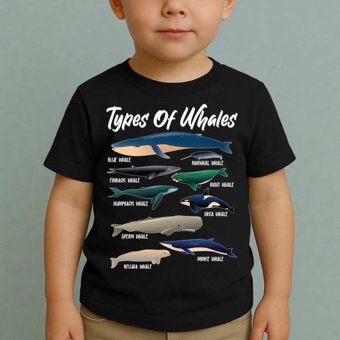 Types Of Whales Toddler T-Shirt