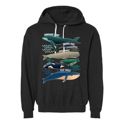 Types Of Whales Save The Whales Garment-Dyed Fleece Hoodie