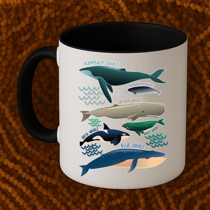 Types Of Whales Save The Whales Mug