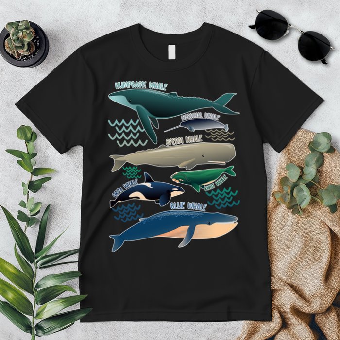 Types Of Whales Save The Whales Premium T-Shirt