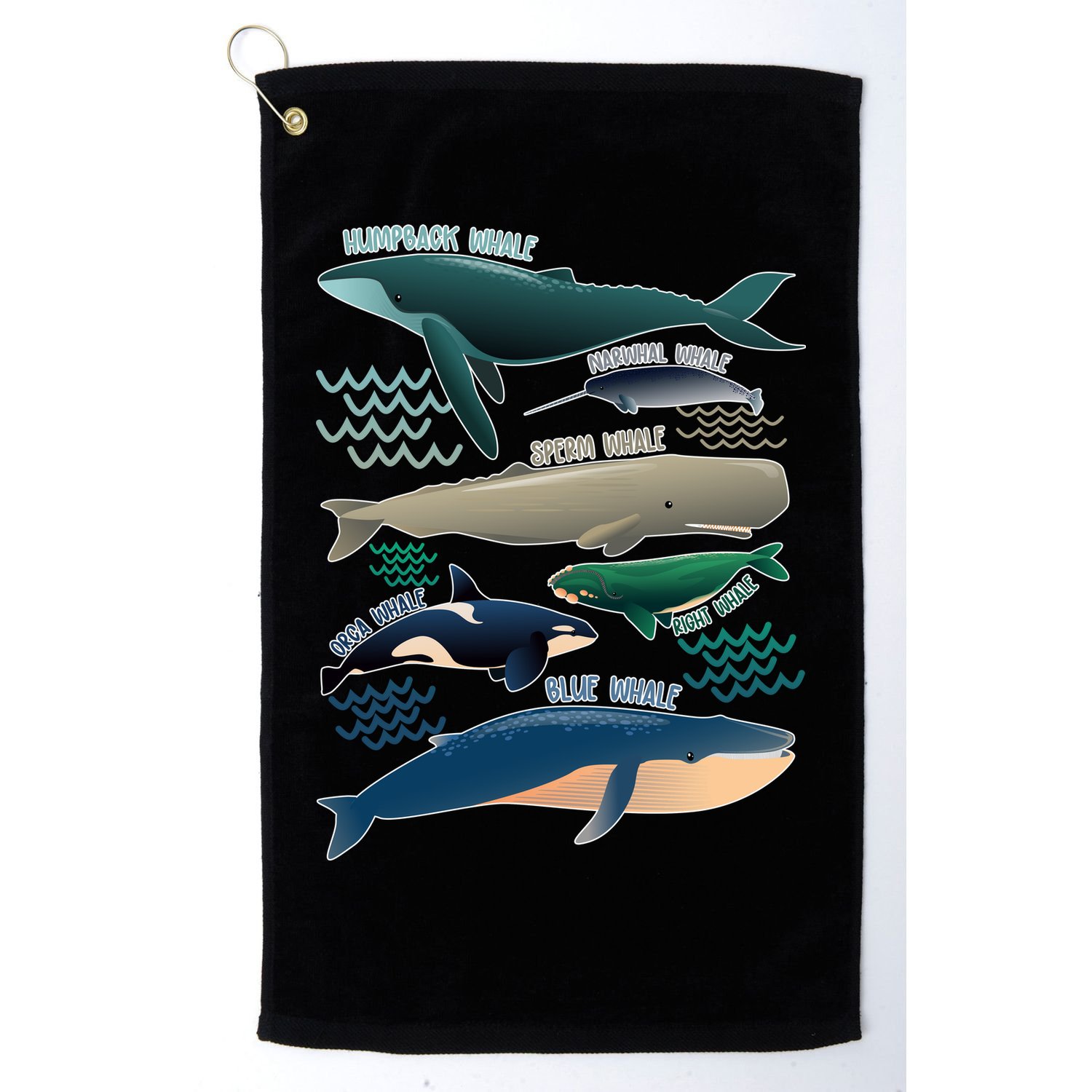 Types Of Whales Save The Whales Golf Towel