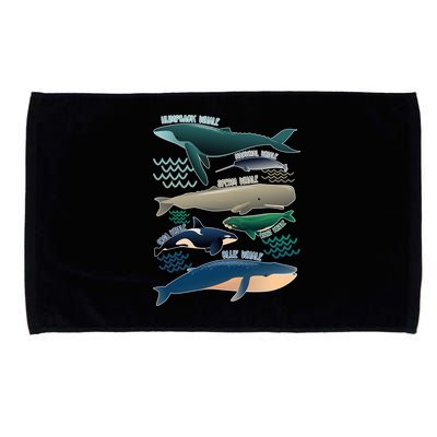 Types Of Whales Save The Whales Microfiber Hand Towel