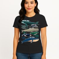 Types Of Whales Save The Whales Womens T-Shirt