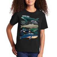 Types Of Whales Save The Whales Kids T-Shirt