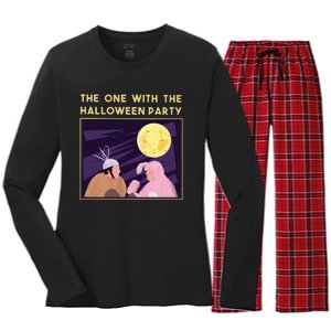 The One With The Halloween Party Bunny Friends Costume Women's Long Sleeve Flannel Pajama Set 