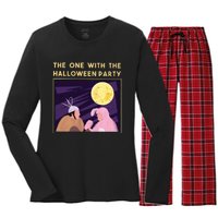 The One With The Halloween Party Bunny Friends Costume Women's Long Sleeve Flannel Pajama Set 