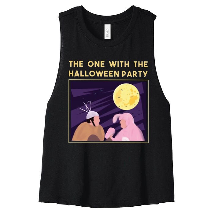 The One With The Halloween Party Bunny Friends Costume Women's Racerback Cropped Tank