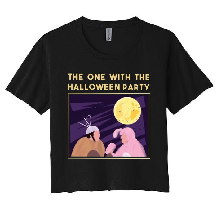 The One With The Halloween Party Bunny Friends Costume Women's Crop Top Tee