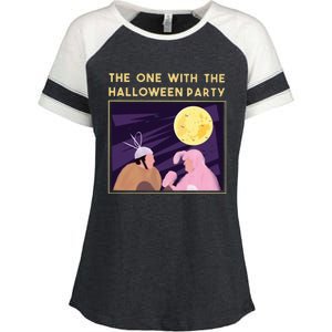 The One With The Halloween Party Bunny Friends Costume Enza Ladies Jersey Colorblock Tee