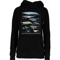 Types Of Whales Huge Whale Womens Funnel Neck Pullover Hood