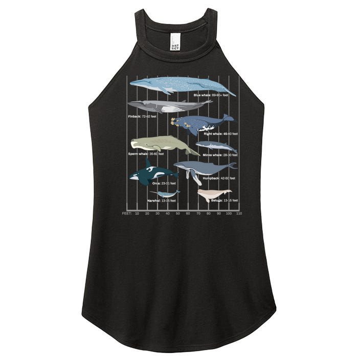 Types Of Whales Huge Whale Women's Perfect Tri Rocker Tank