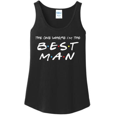 The One Where Im The Best Man Funny Best Man Wedding Ladies Essential Tank