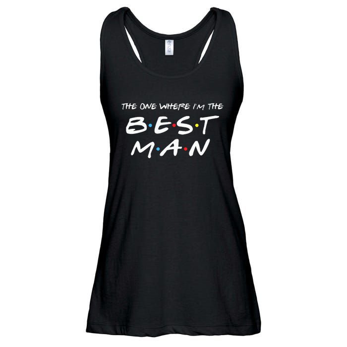 The One Where Im The Best Man Funny Best Man Wedding Ladies Essential Flowy Tank