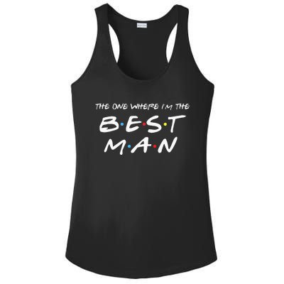 The One Where Im The Best Man Funny Best Man Wedding Ladies PosiCharge Competitor Racerback Tank