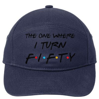 The One Where I Turn Fifty Funny 50th Birthday Party Gift Raglan Baseball 7-Panel Snapback Hat