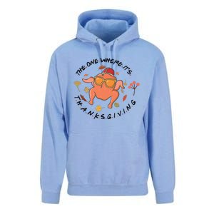 The One Where Its Thanksgiving Friends Turkey Unisex Surf Hoodie