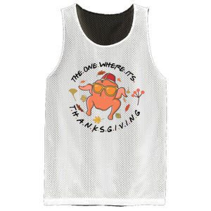 The One Where Its Thanksgiving Friends Turkey Mesh Reversible Basketball Jersey Tank