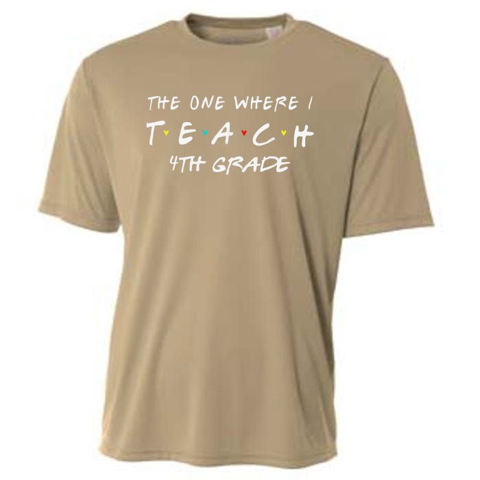 The One Where I Teach 4th Grade Teacher Cooling Performance Crew T-Shirt