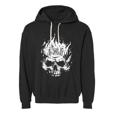 The Offspring White Skull Logo Garment-Dyed Fleece Hoodie