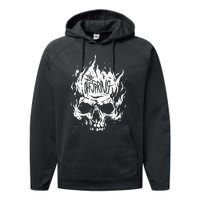 The Offspring White Skull Logo Performance Fleece Hoodie