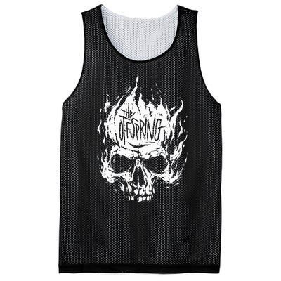 The Offspring White Skull Logo Mesh Reversible Basketball Jersey Tank