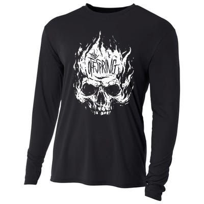 The Offspring White Skull Logo Cooling Performance Long Sleeve Crew