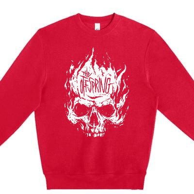 The Offspring White Skull Logo Premium Crewneck Sweatshirt