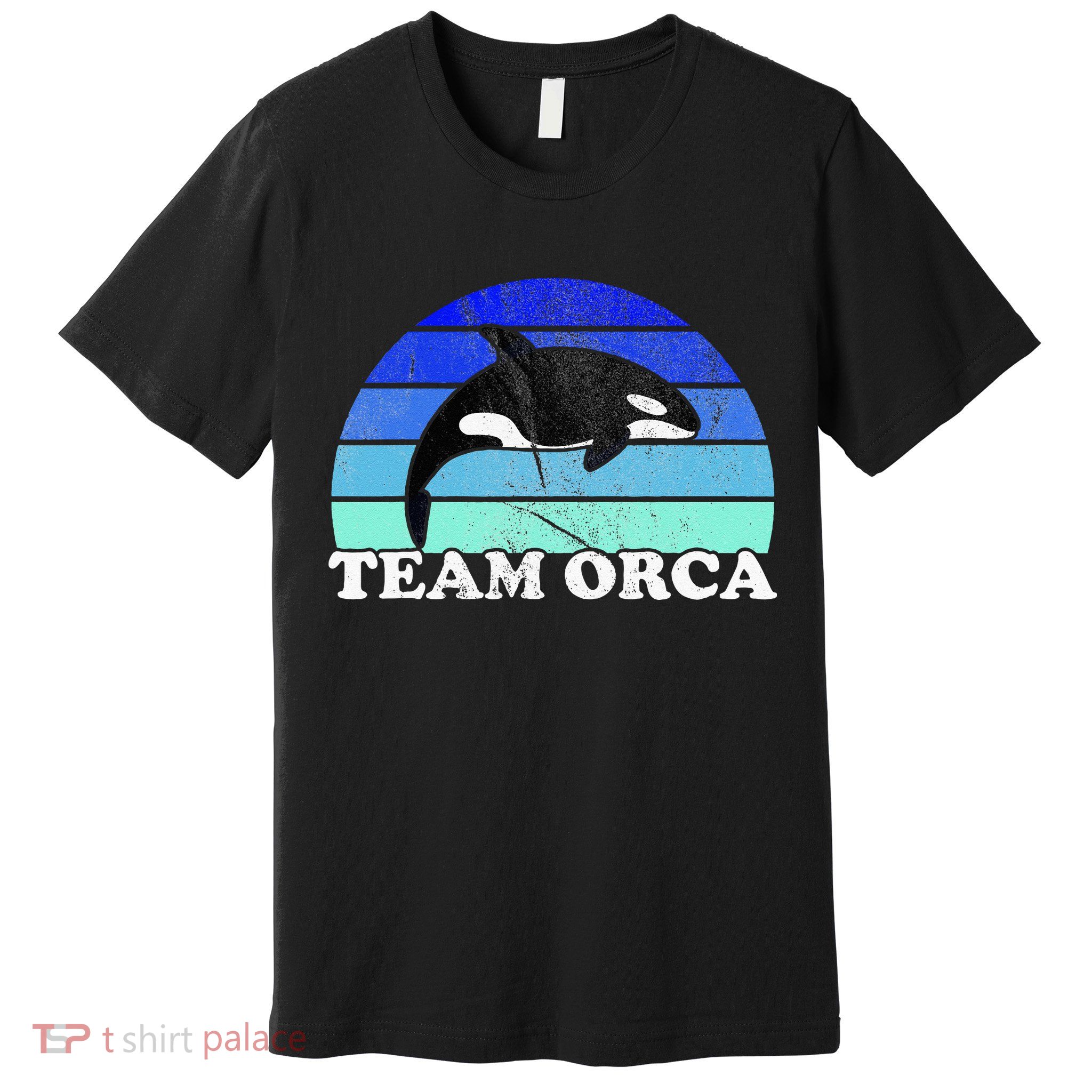 Team Orca Whale Orcas Sea Ocean Retro Sunset Premium T-Shirt