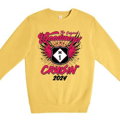 The Original Woodward Ave M1 Cruisin Wings Premium Crewneck Sweatshirt