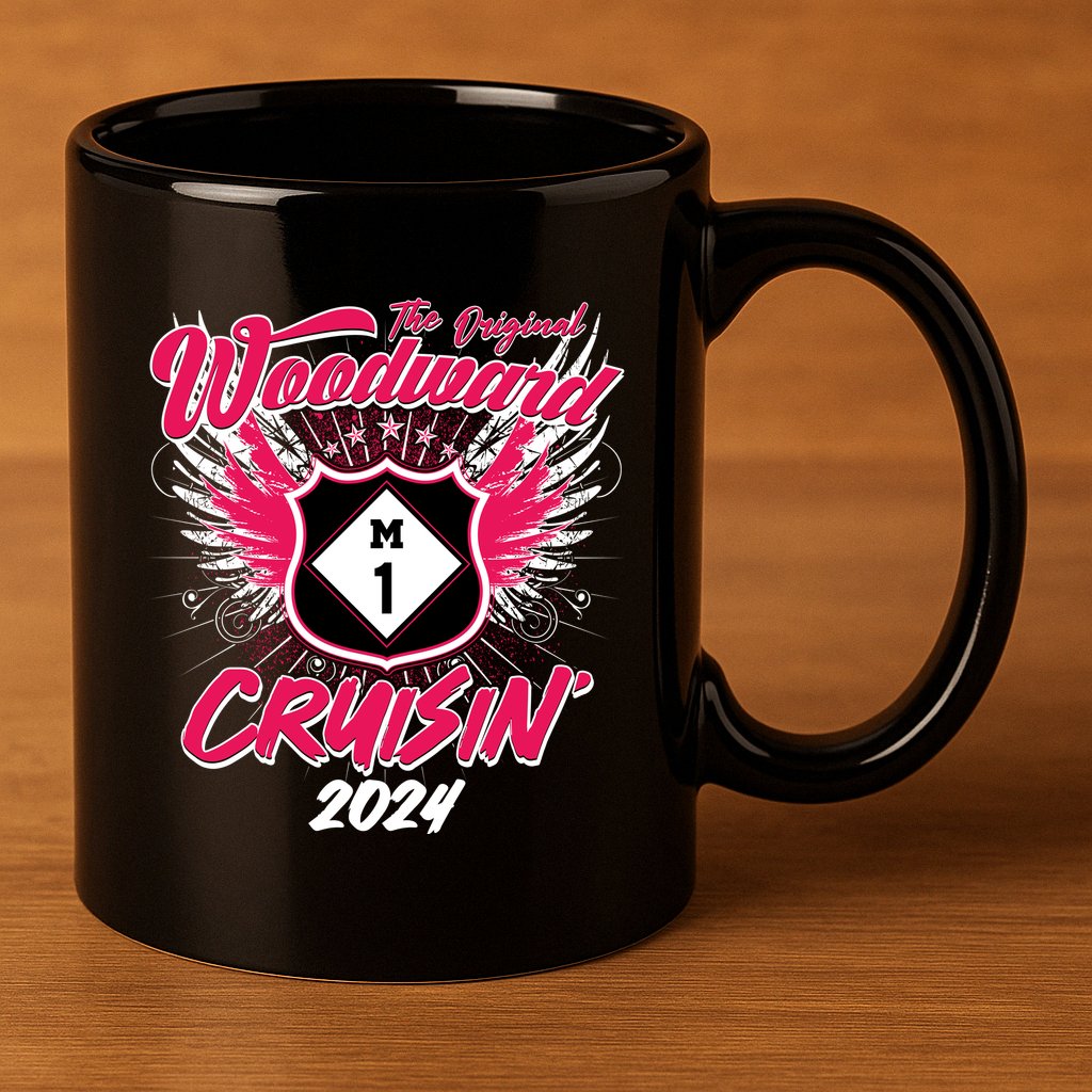 The Original Woodward Ave M1 Cruisin Wings 11oz C Handle Ceramic Mug