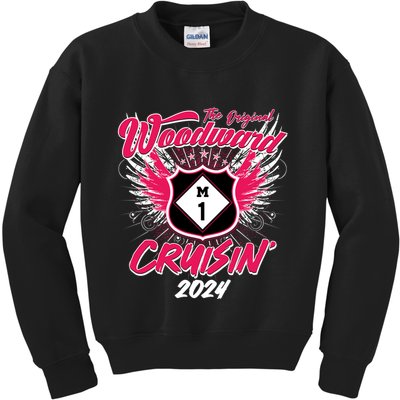The Original Woodward Ave M1 Cruisin Wings Kids Sweatshirt