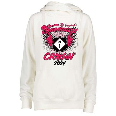 The Original Woodward Ave M1 Cruisin Wings Womens Funnel Neck Pullover Hood