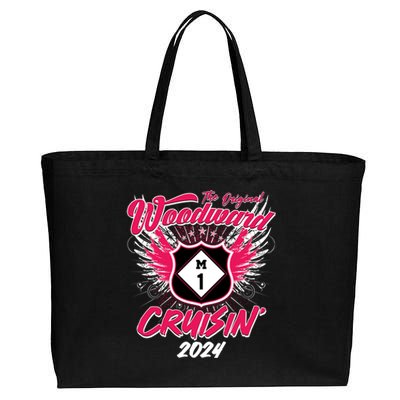 The Original Woodward Ave M1 Cruisin Wings Cotton Canvas Jumbo Tote