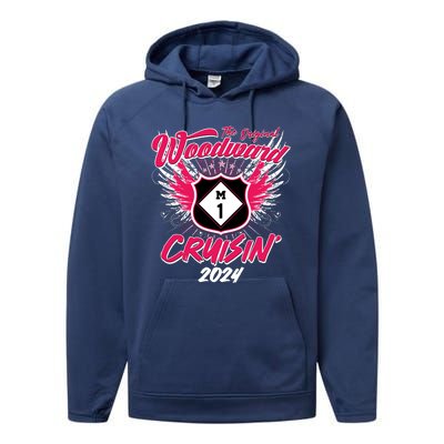 The Original Woodward Ave M1 Cruisin Wings Performance Fleece Hoodie