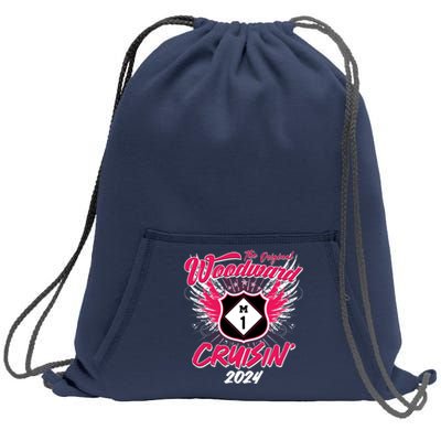 The Original Woodward Ave M1 Cruisin Wings Sweatshirt Cinch Pack Bag