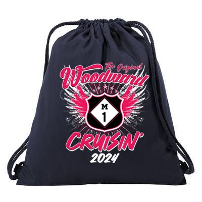 The Original Woodward Ave M1 Cruisin Wings Drawstring Bag