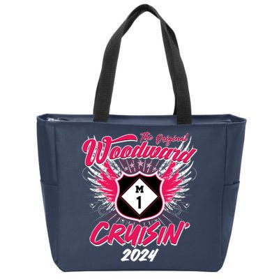 The Original Woodward Ave M1 Cruisin Wings Zip Tote Bag