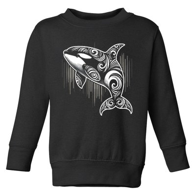 Tribal Orca | (Xs 6xl+) | Graphic Toddler Sweatshirt