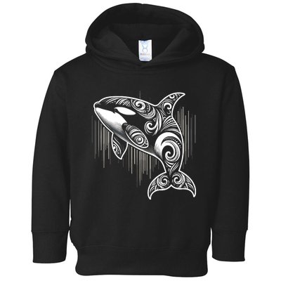 Tribal Orca | (Xs 6xl+) | Graphic Toddler Hoodie