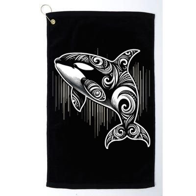 Tribal Orca | (Xs 6xl+) | Graphic Platinum Collection Golf Towel