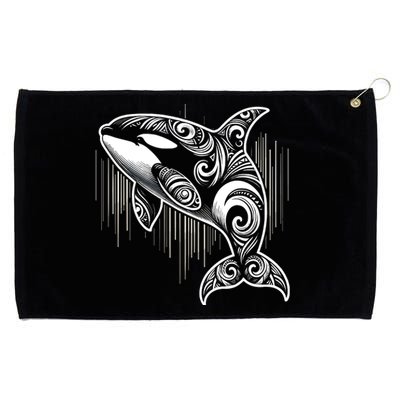 Tribal Orca | (Xs 6xl+) | Graphic Grommeted Golf Towel