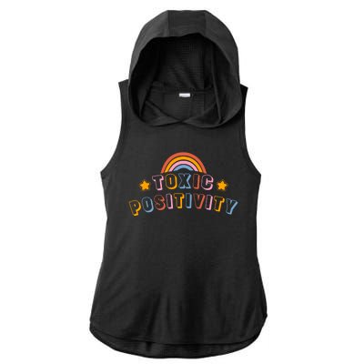 Toxic Positivity Ladies PosiCharge Tri-Blend Wicking Draft Hoodie Tank