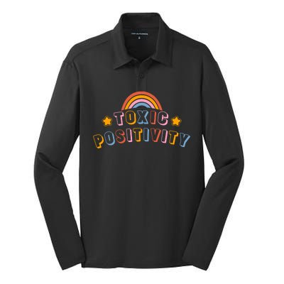 Toxic Positivity Silk Touch Performance Long Sleeve Polo