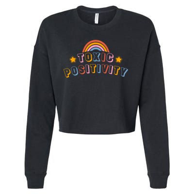 Toxic Positivity Cropped Pullover Crew