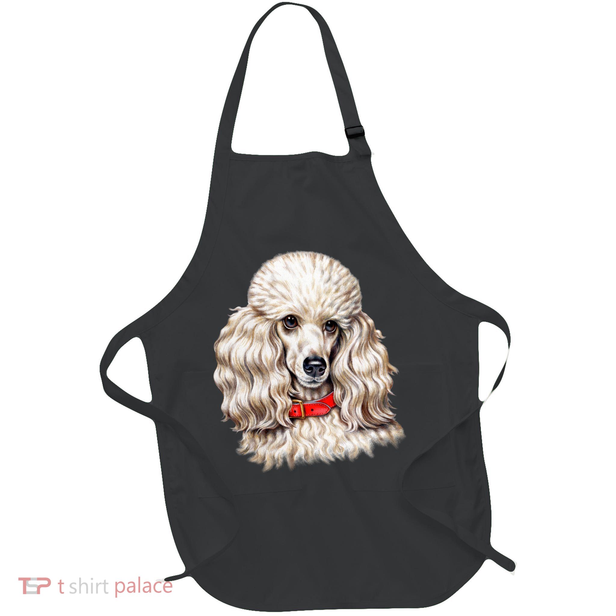 Toy Poodle Full-Length Apron With Pockets