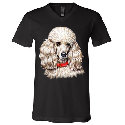 Toy Poodle V-Neck T-Shirt