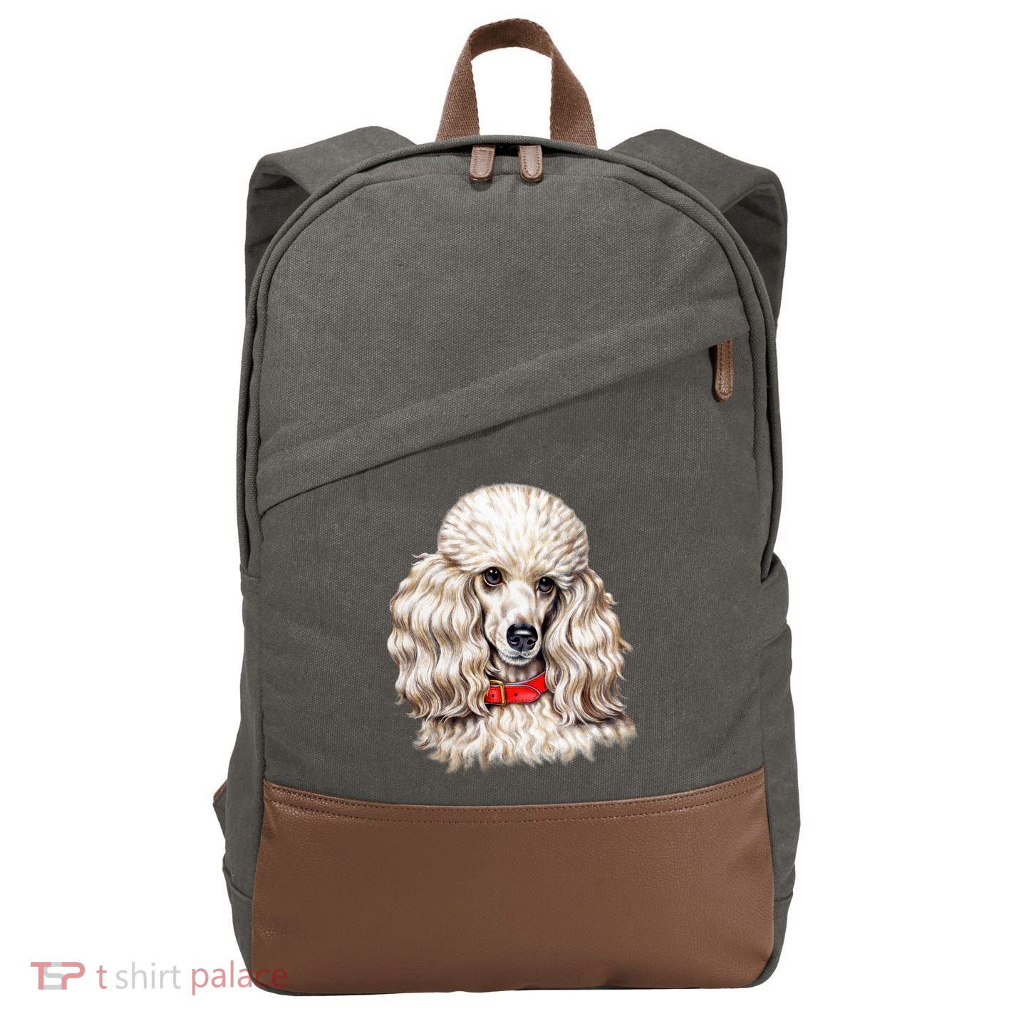 Toy Poodle Cotton Canvas Backpack