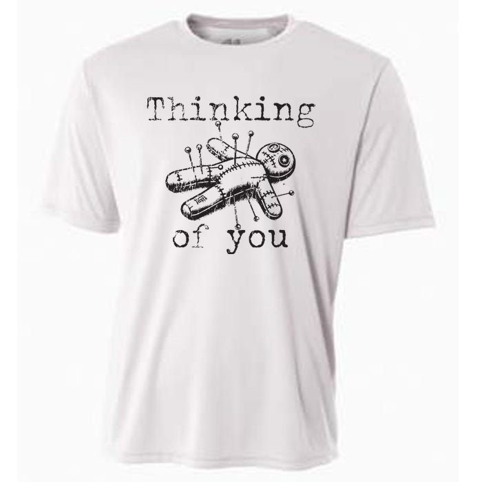 Thinking Of You Funny Vintage Voodoo Doll Cooling Performance Crew T-Shirt