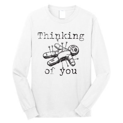 Thinking Of You Funny Vintage Voodoo Doll Long Sleeve Shirt